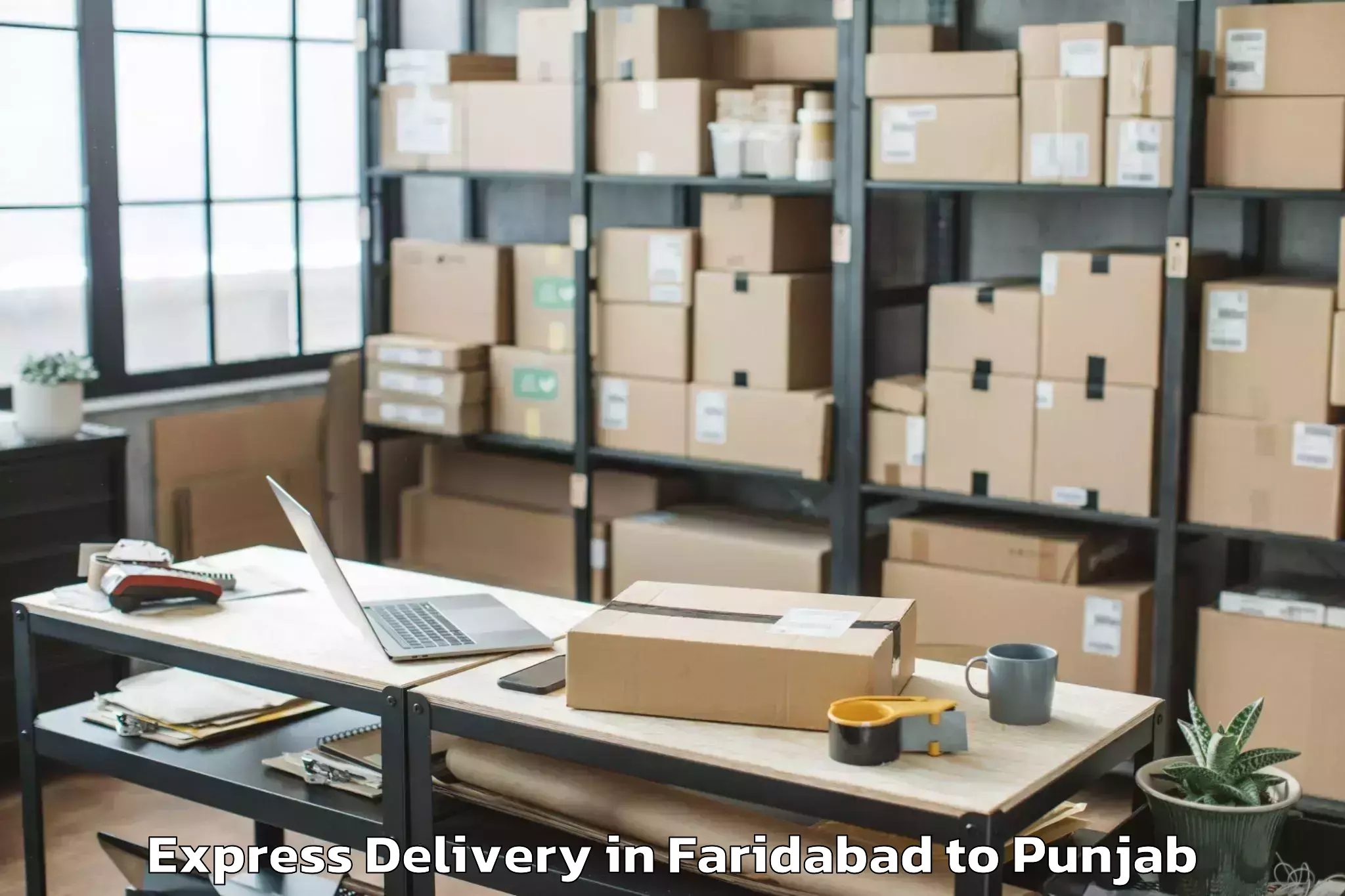 Faridabad to Balachor Express Delivery